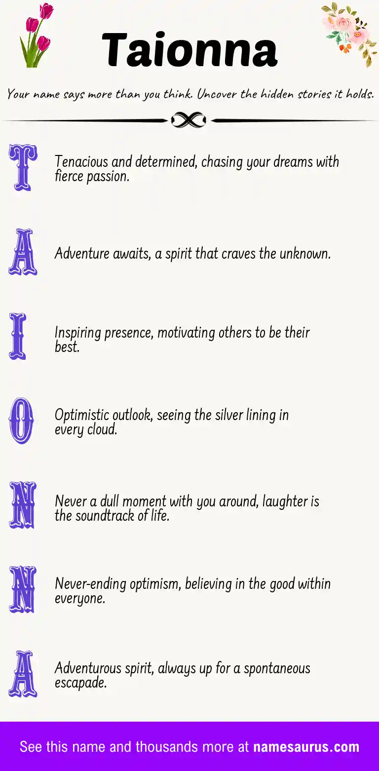Acrostic poem about Taionna.