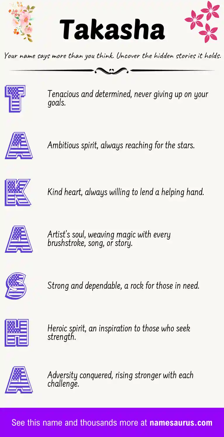 Acrostic poem about Takasha.
