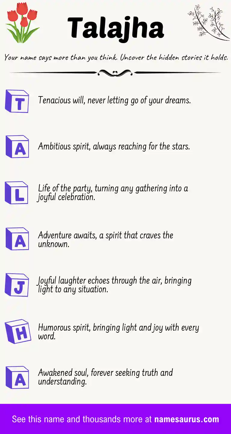 Acrostic poem about Talajha.