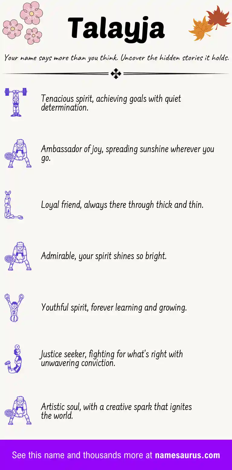 Acrostic poem about Talayja.