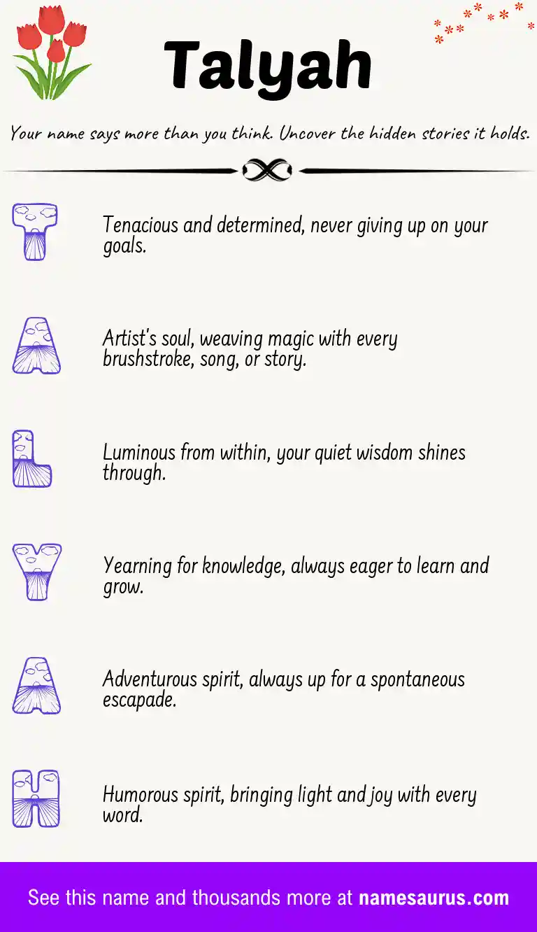 Acrostic poem about Talyah.