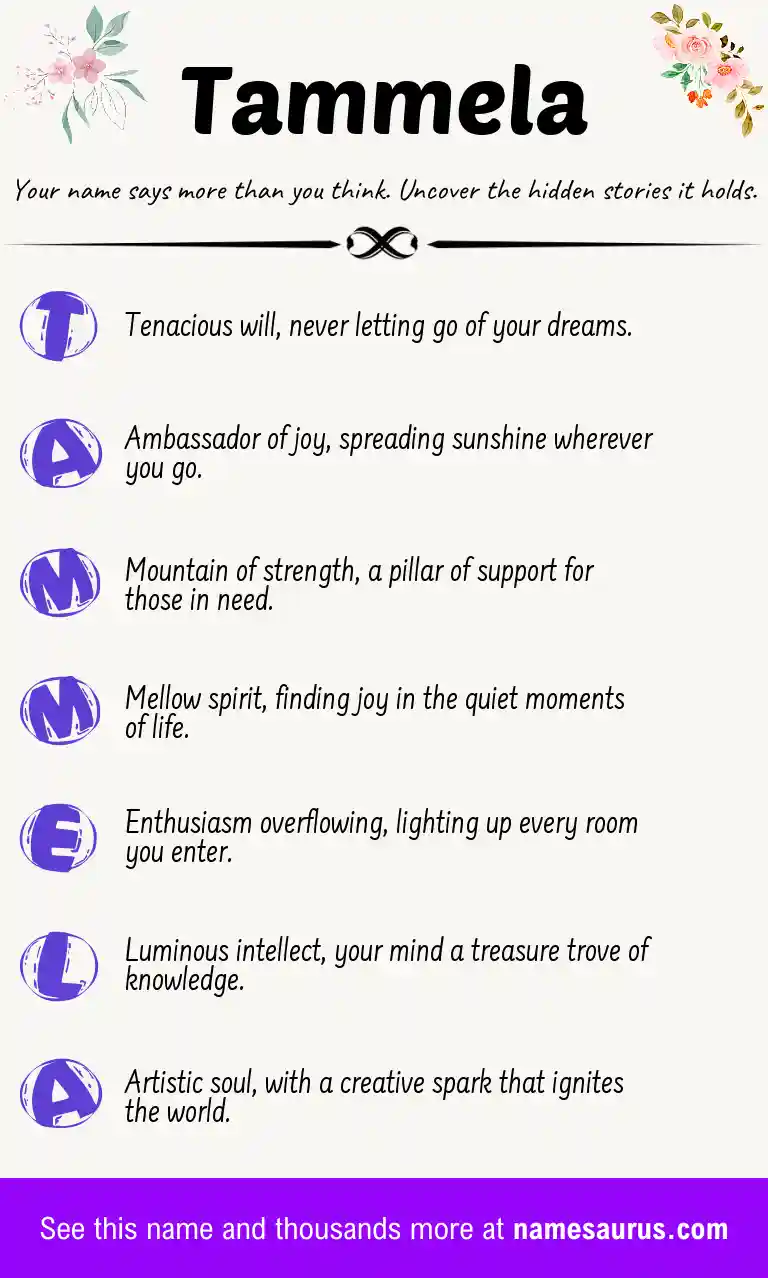 Acrostic poem about Tammela.