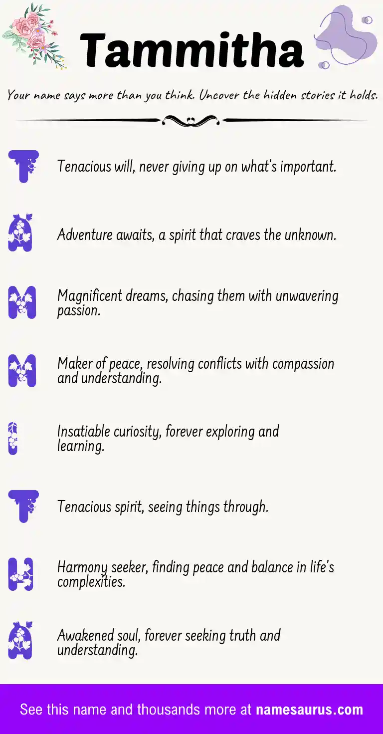 Acrostic poem about Tammitha.