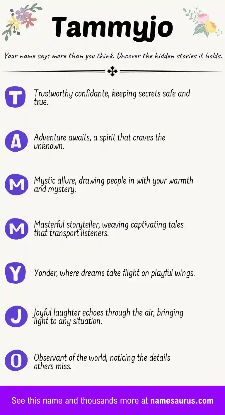 Acrostic poem about Tammyjo.