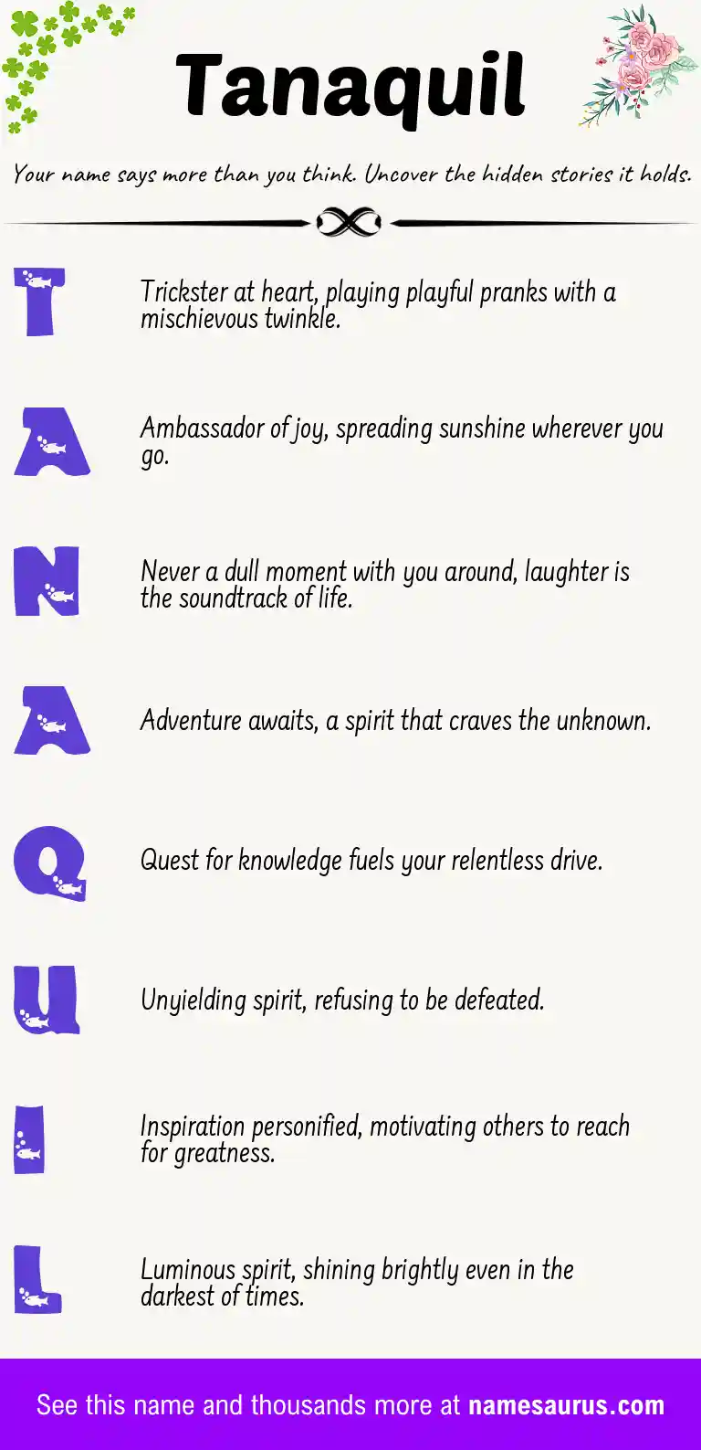 Acrostic poem about Tanaquil.