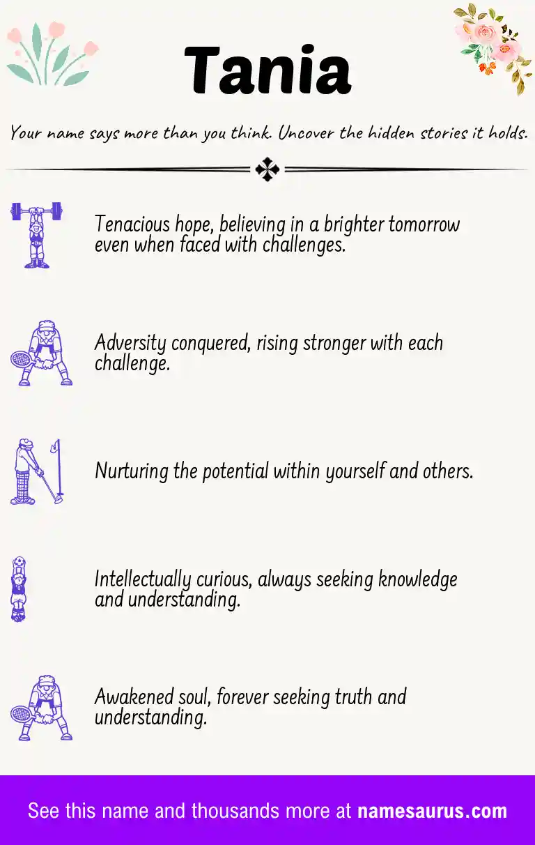 Acrostic poem about Tania.