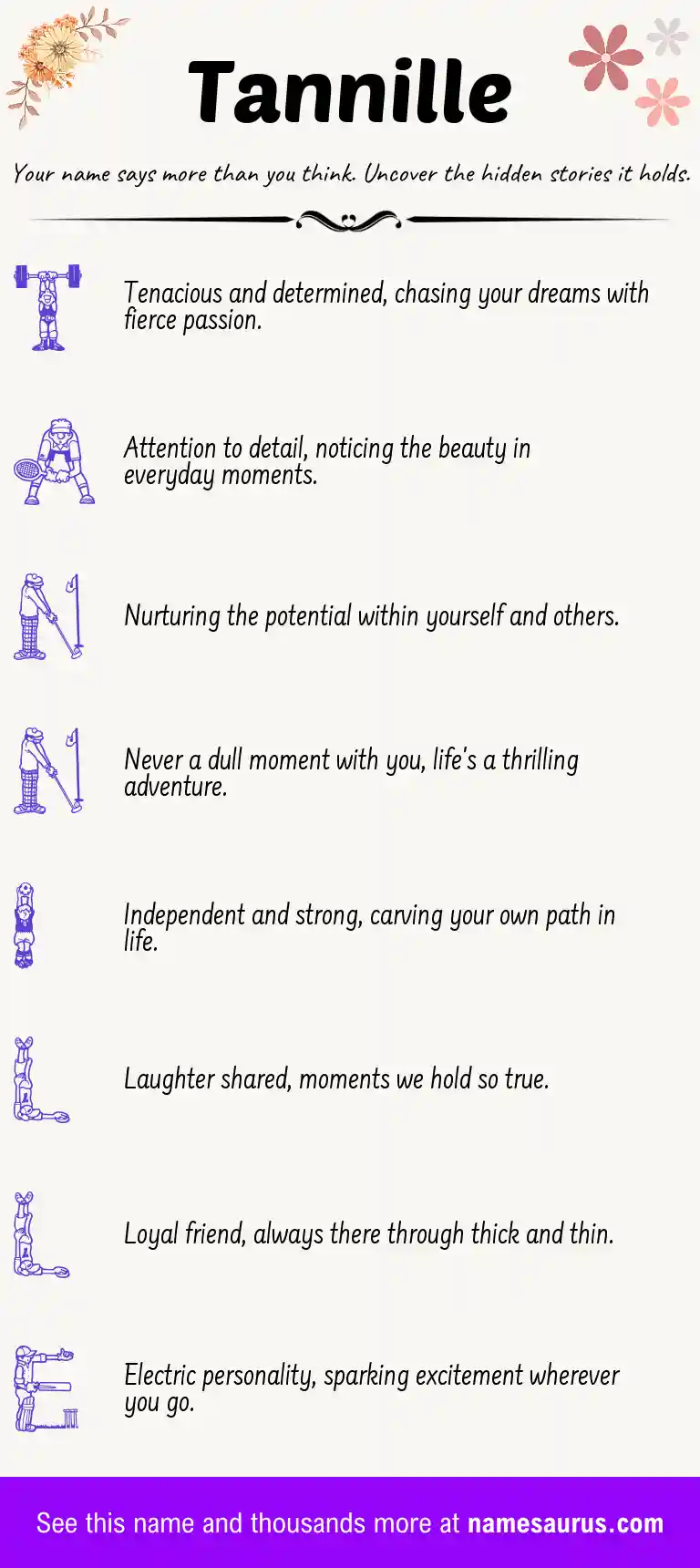 Acrostic poem about Tannille.