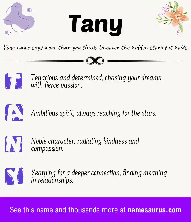 Acrostic poem about Tany.