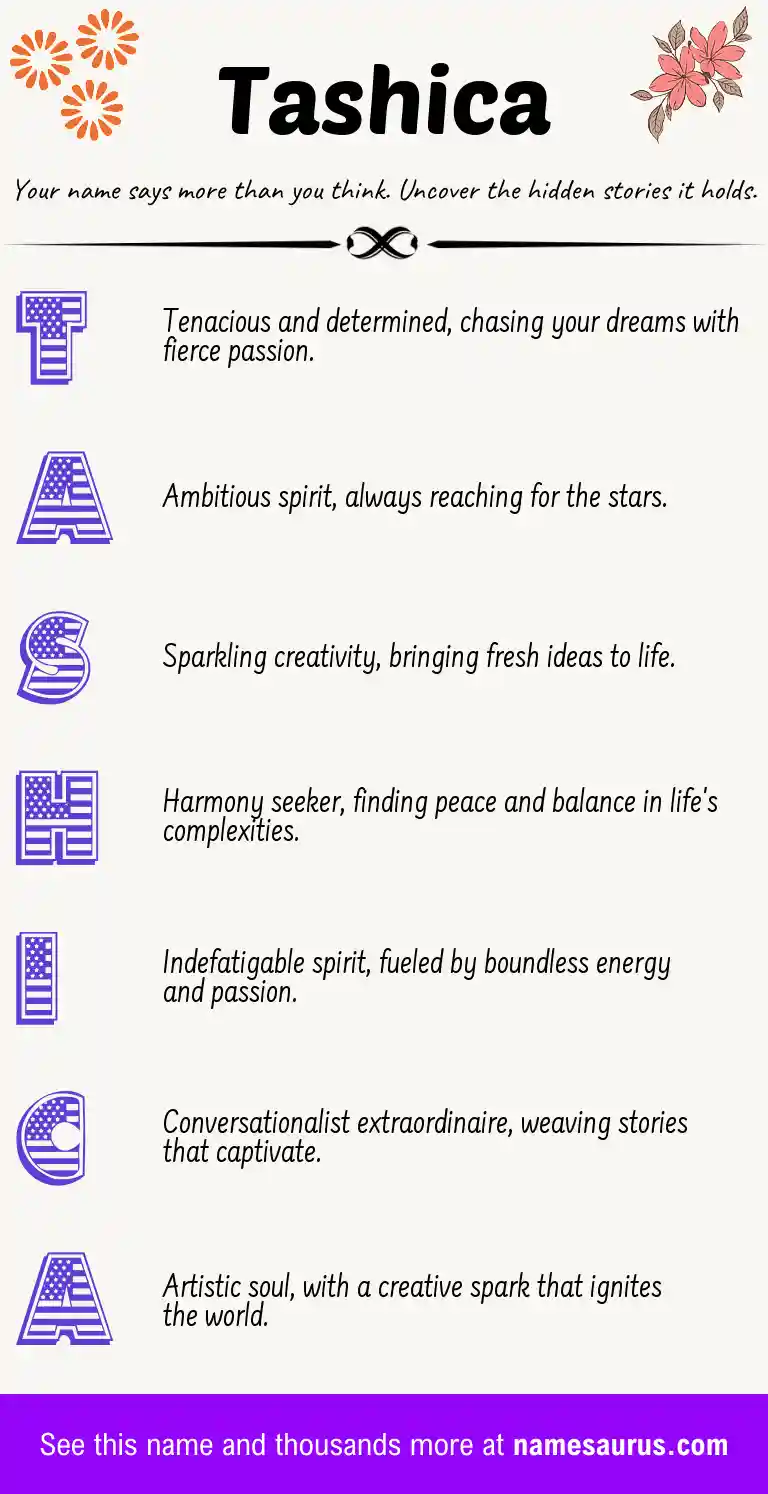 Acrostic poem about Tashica.