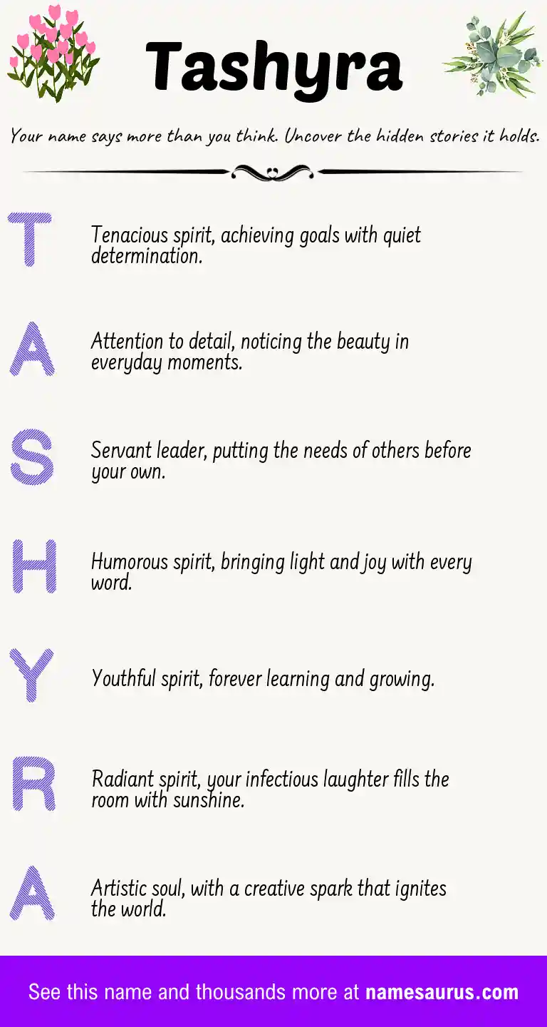 Acrostic poem about Tashyra.