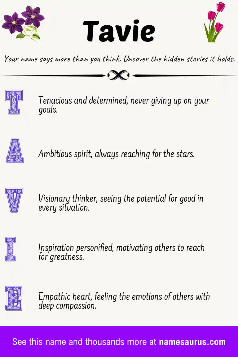 Acrostic poem about Tavie.