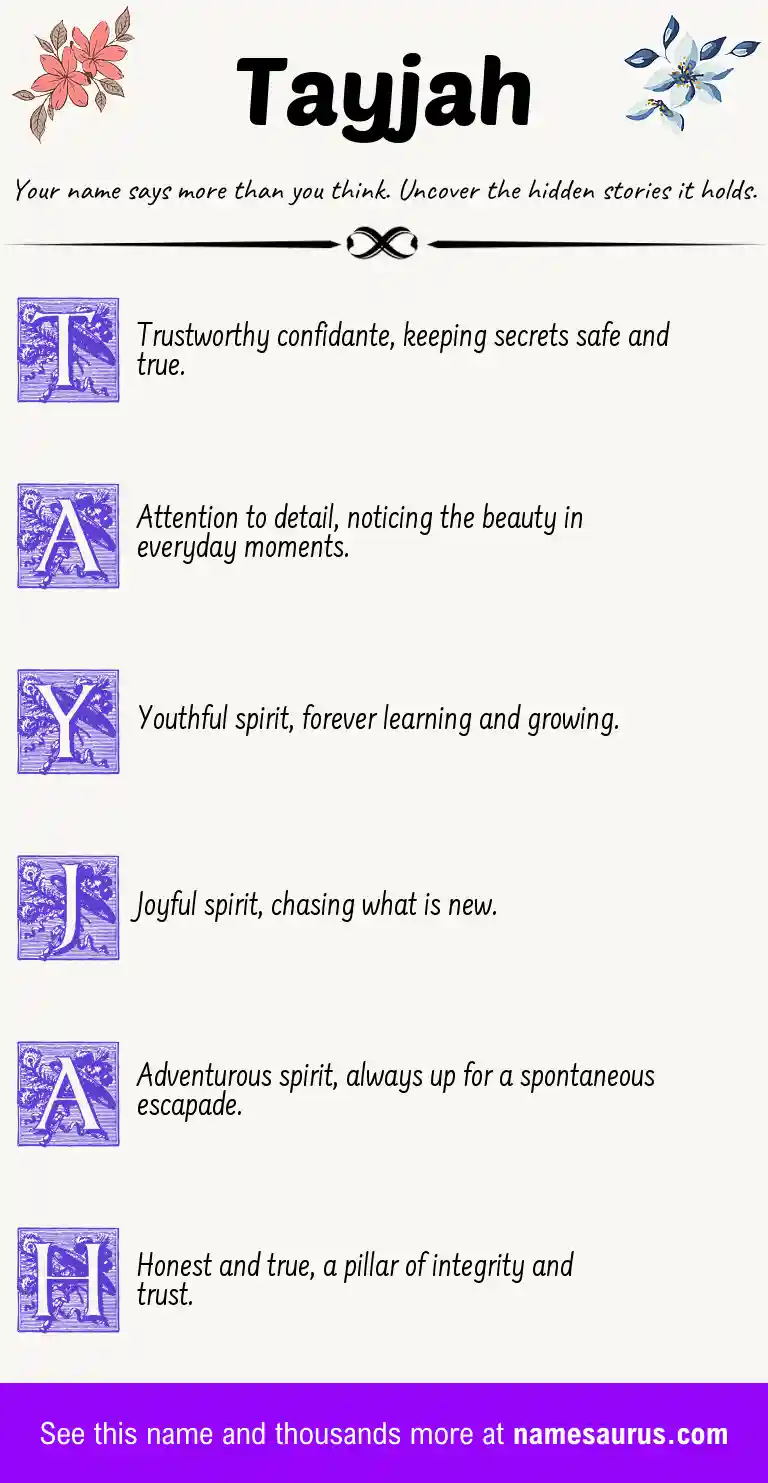 Acrostic poem about Tayjah.