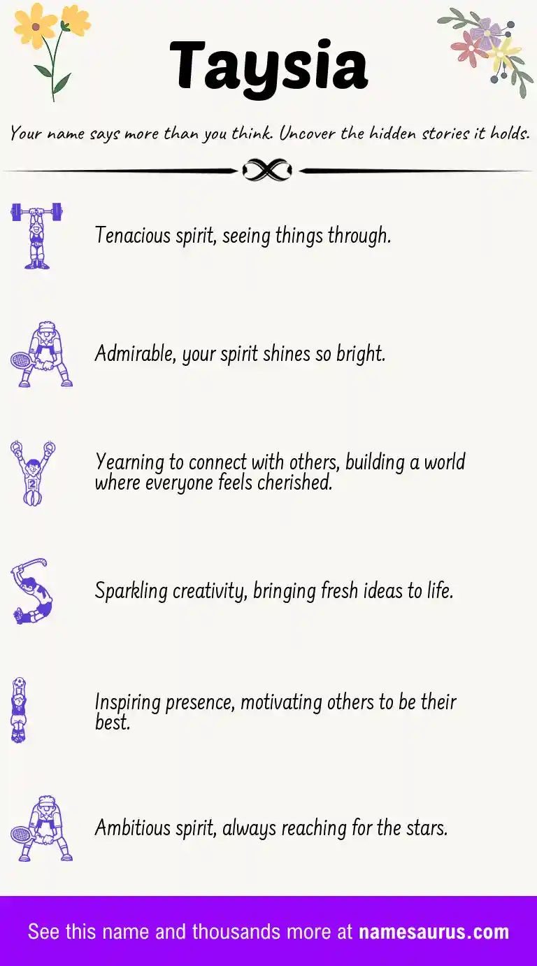 Acrostic poem about Taysia.