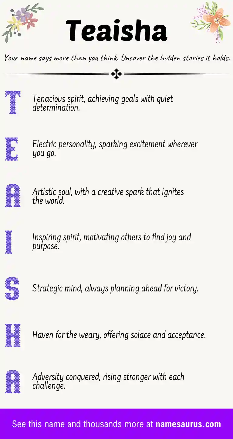 Acrostic poem about Teaisha.