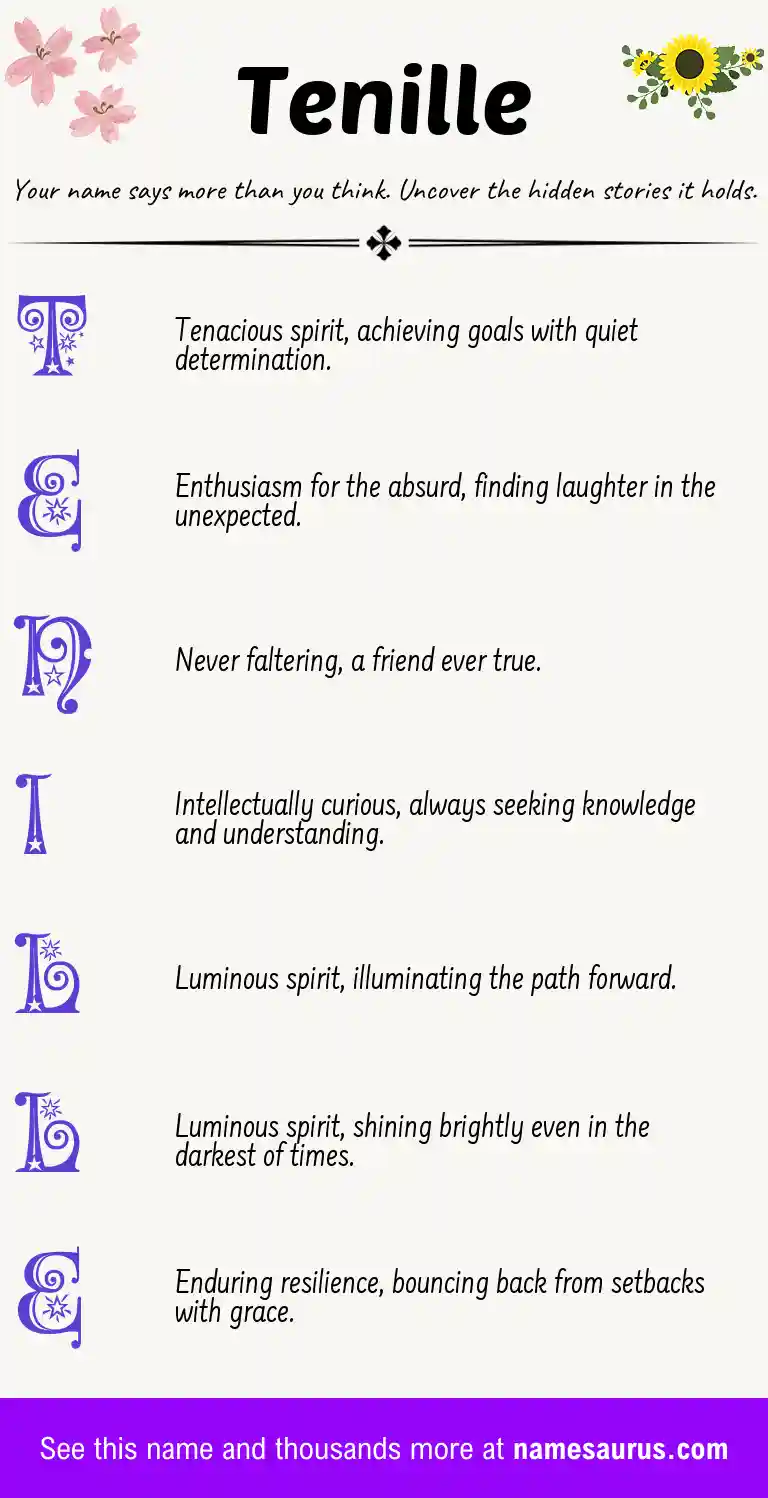 Acrostic poem about Tenille.