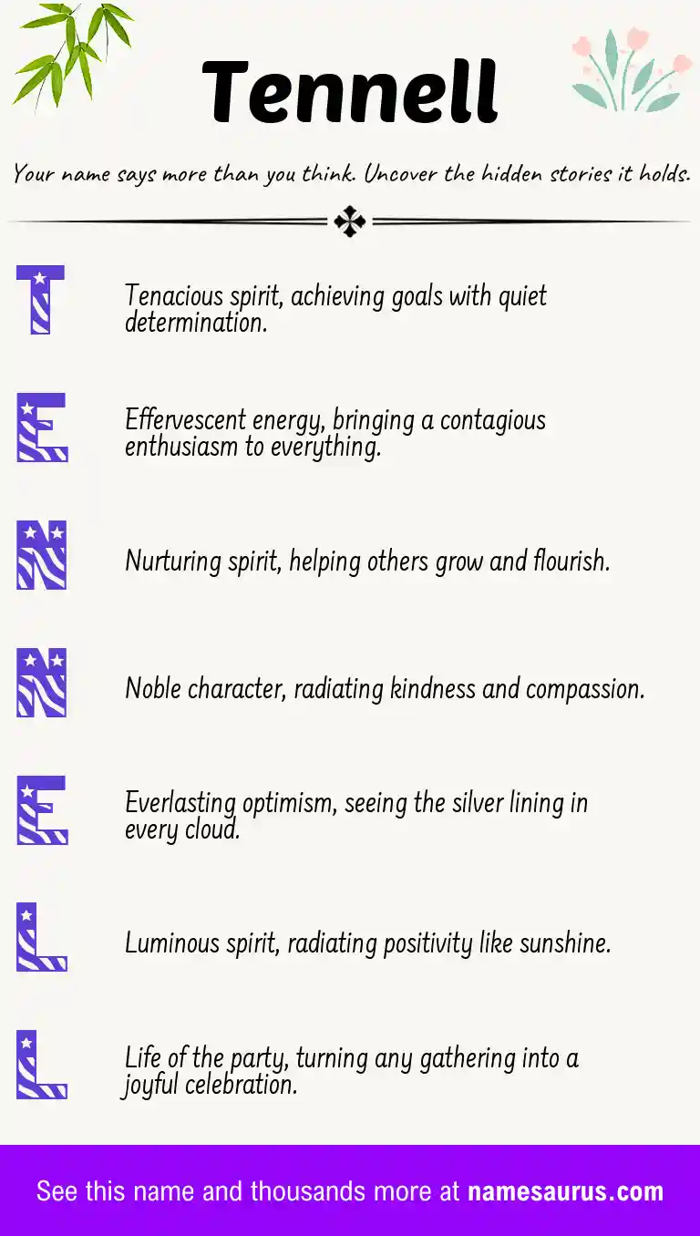 Acrostic poem about Tennell.