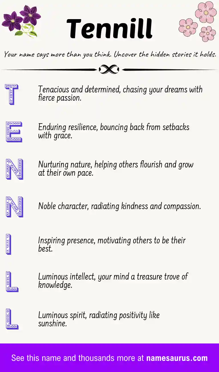 Acrostic poem about Tennill.