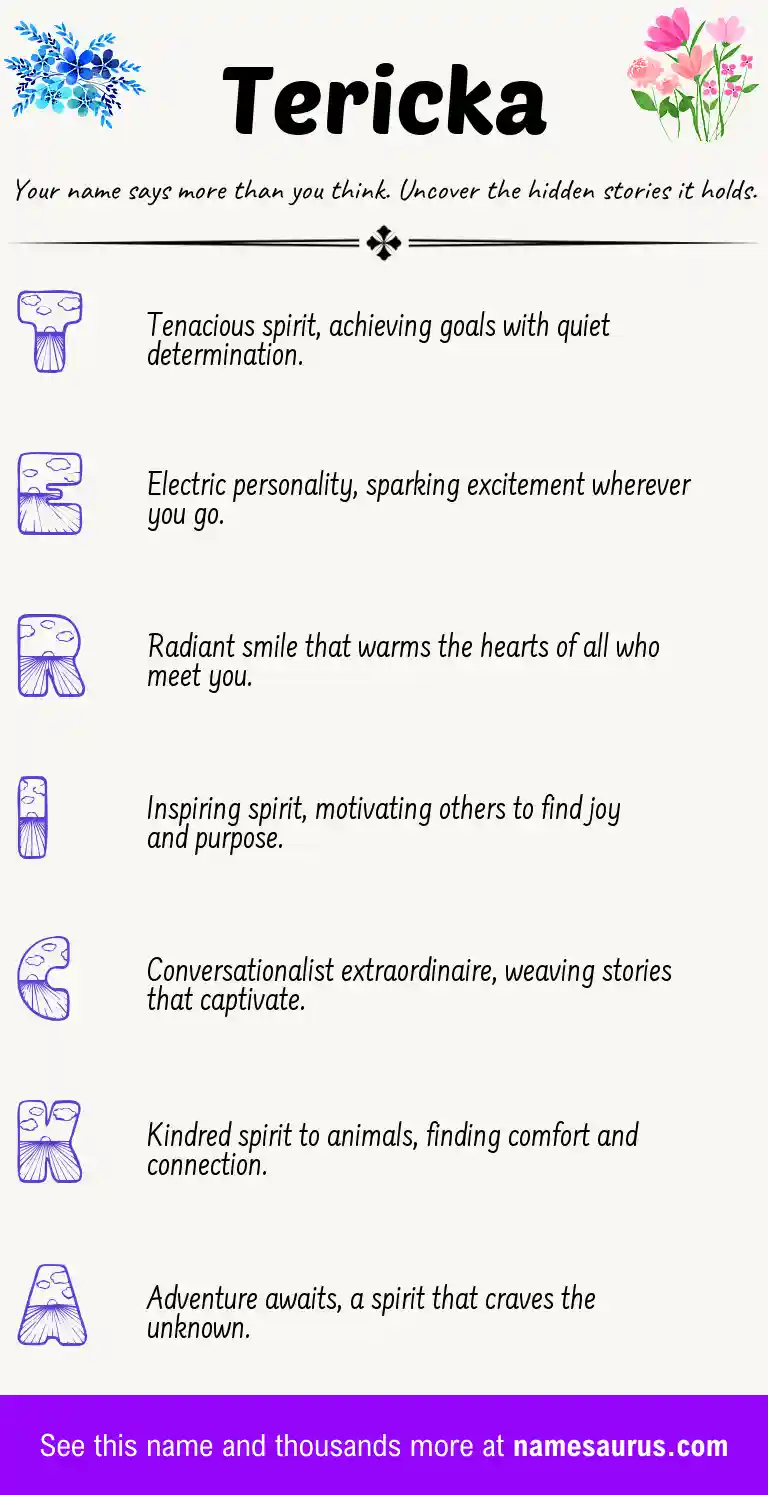 Acrostic poem about Tericka.