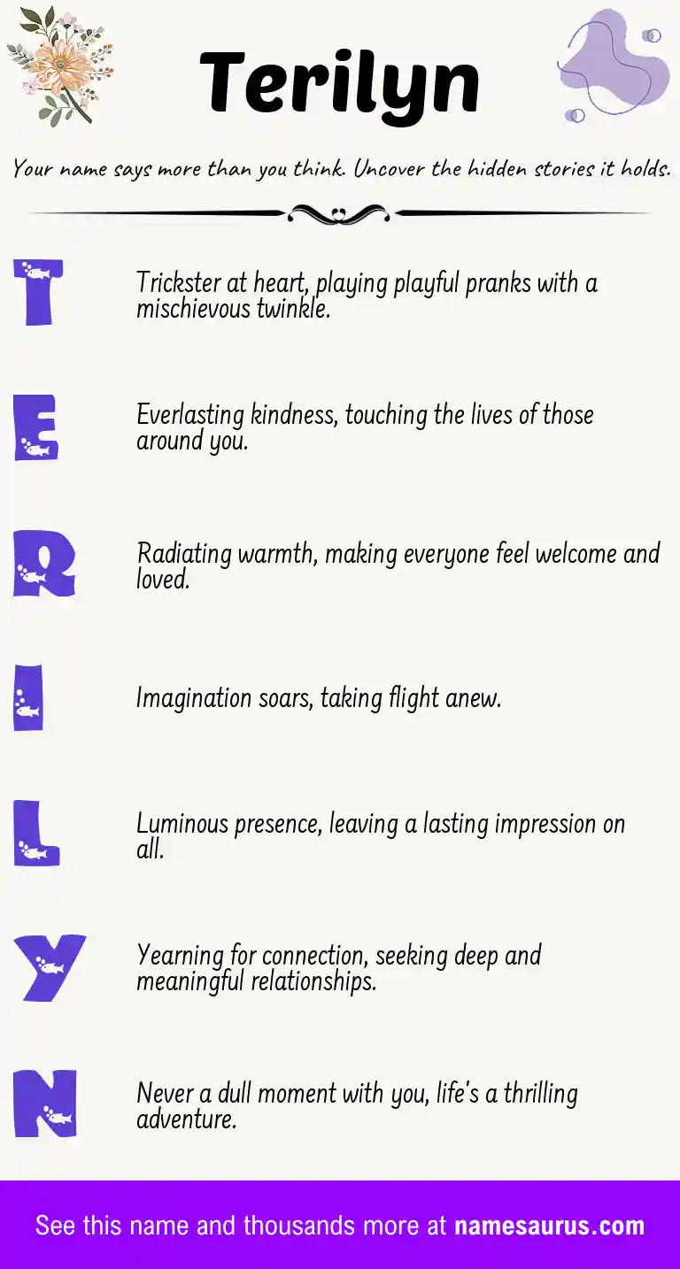 Acrostic poem about Terilyn.