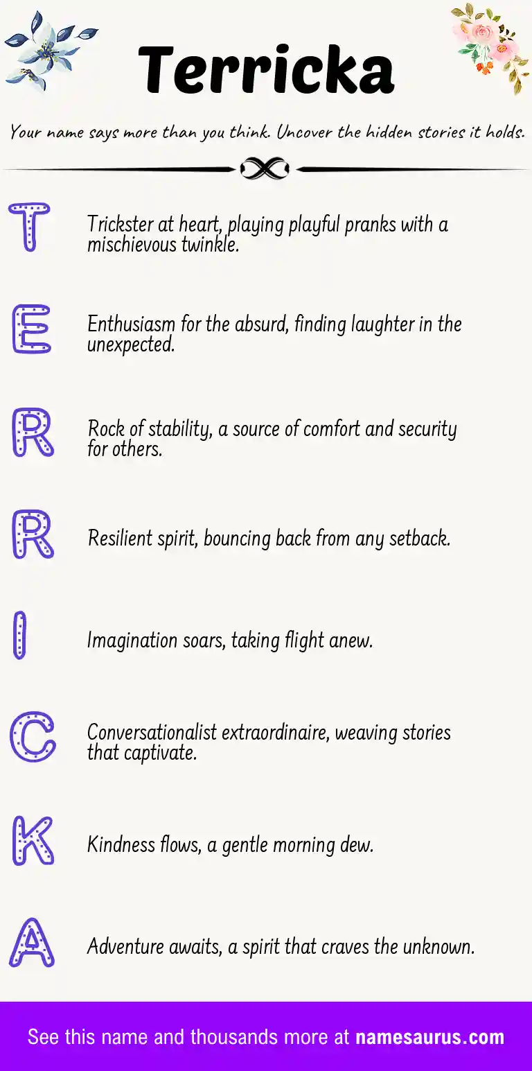 Acrostic poem about Terricka.