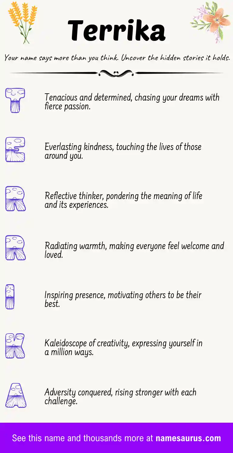 Acrostic poem about Terrika.