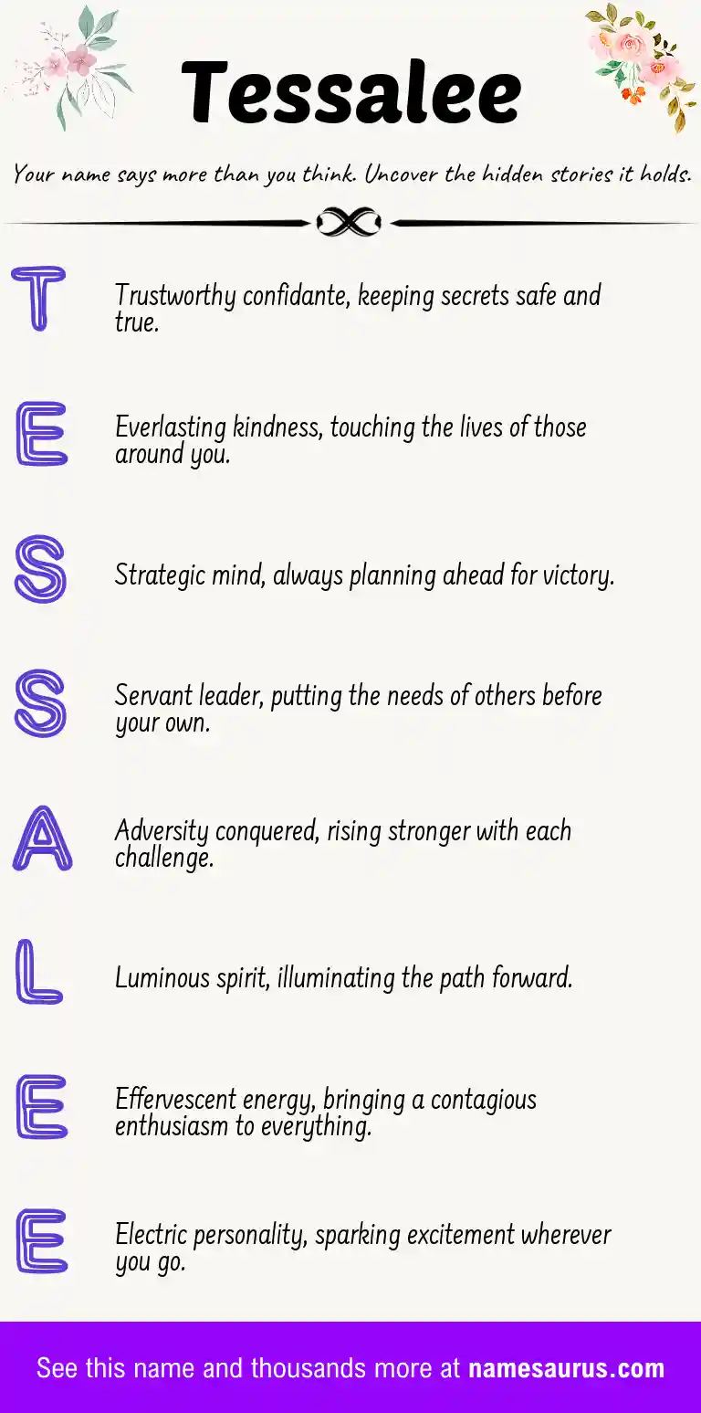 Acrostic poem about Tessalee.
