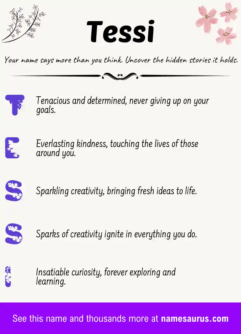 Acrostic poem about Tessi.