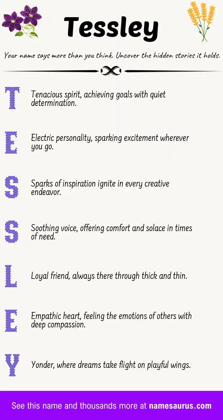 Acrostic poem about Tessley.