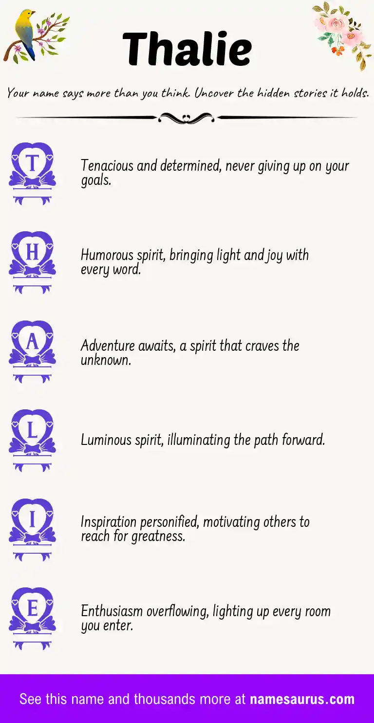 Acrostic poem about Thalie.
