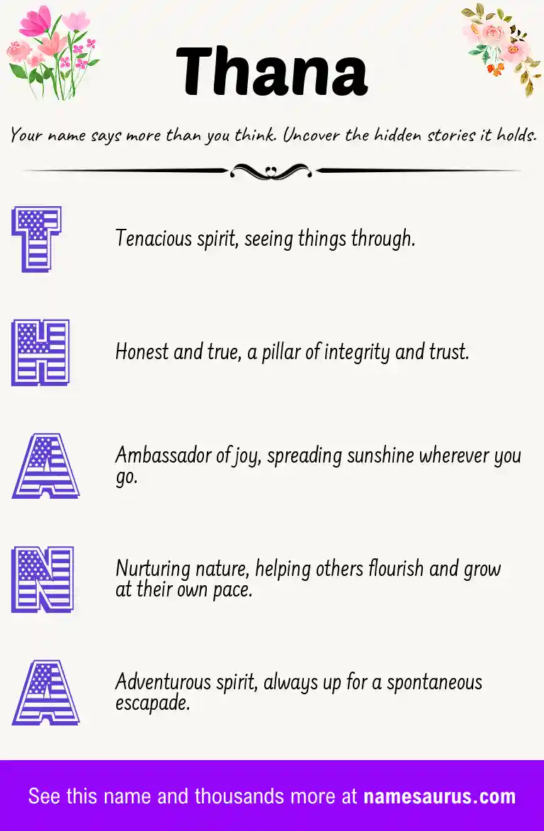 Acrostic poem about Thana.
