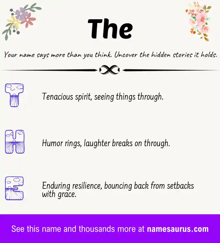 Acrostic poem about The.