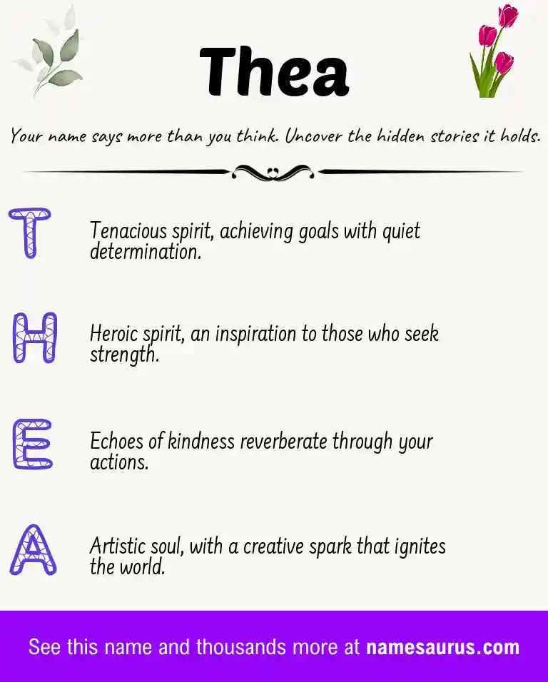 Acrostic poem about Thea.