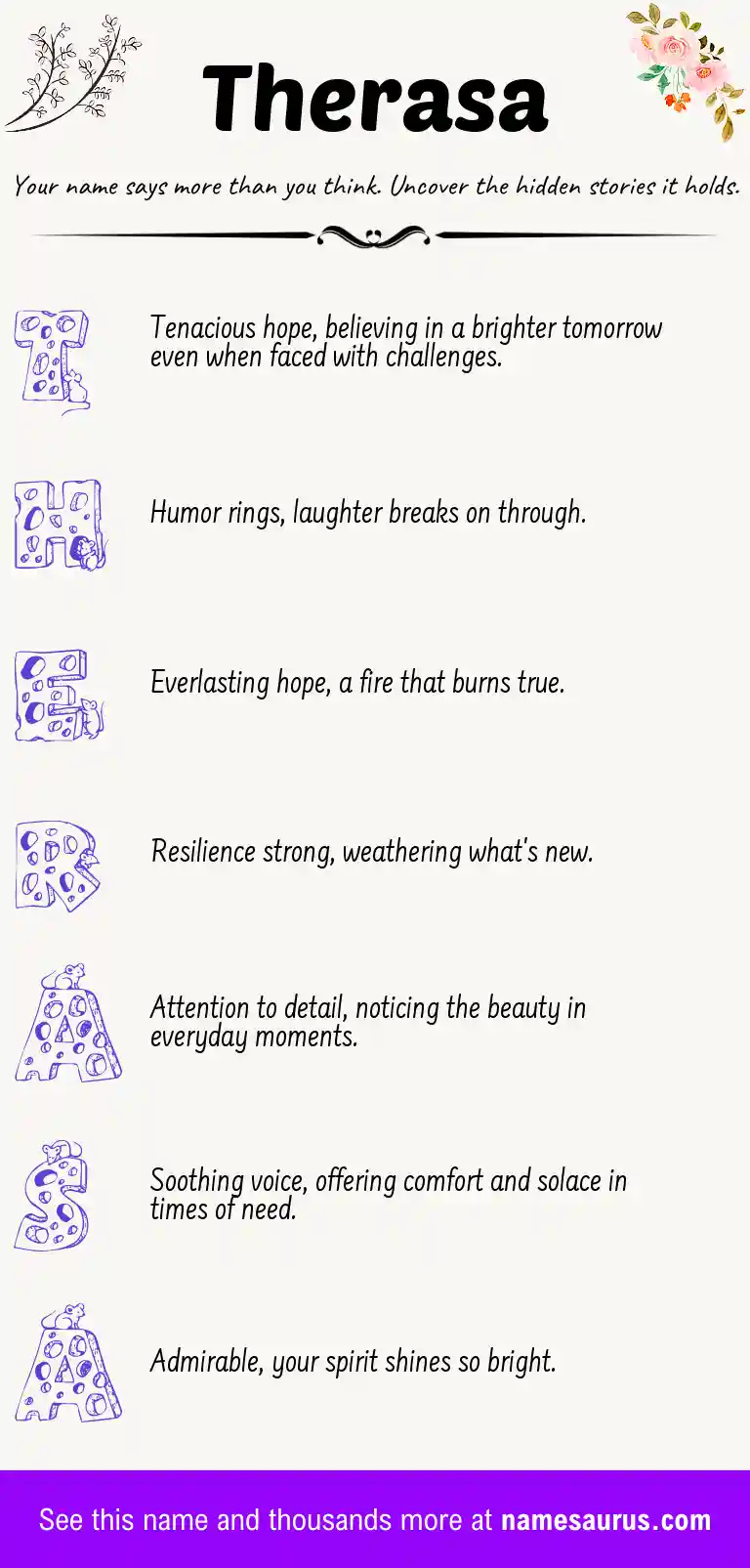 Acrostic poem about Therasa.
