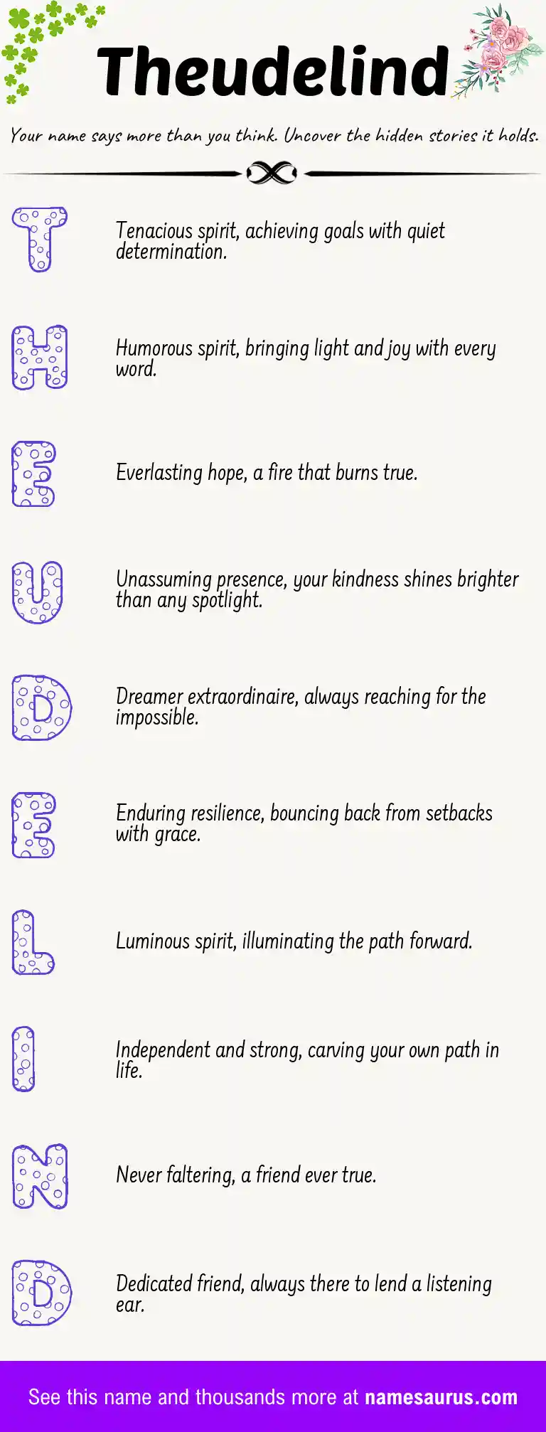 Acrostic poem about Theudelind.