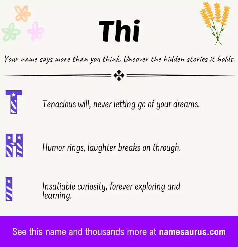 Acrostic poem about Thi.