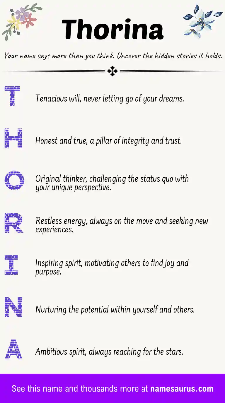 Acrostic poem about Thorina.