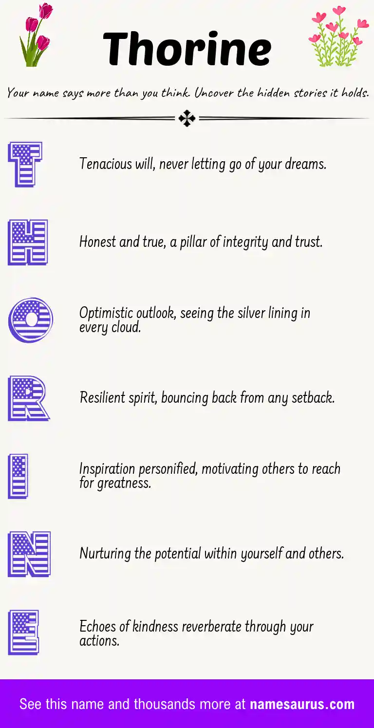 Acrostic poem about Thorine.