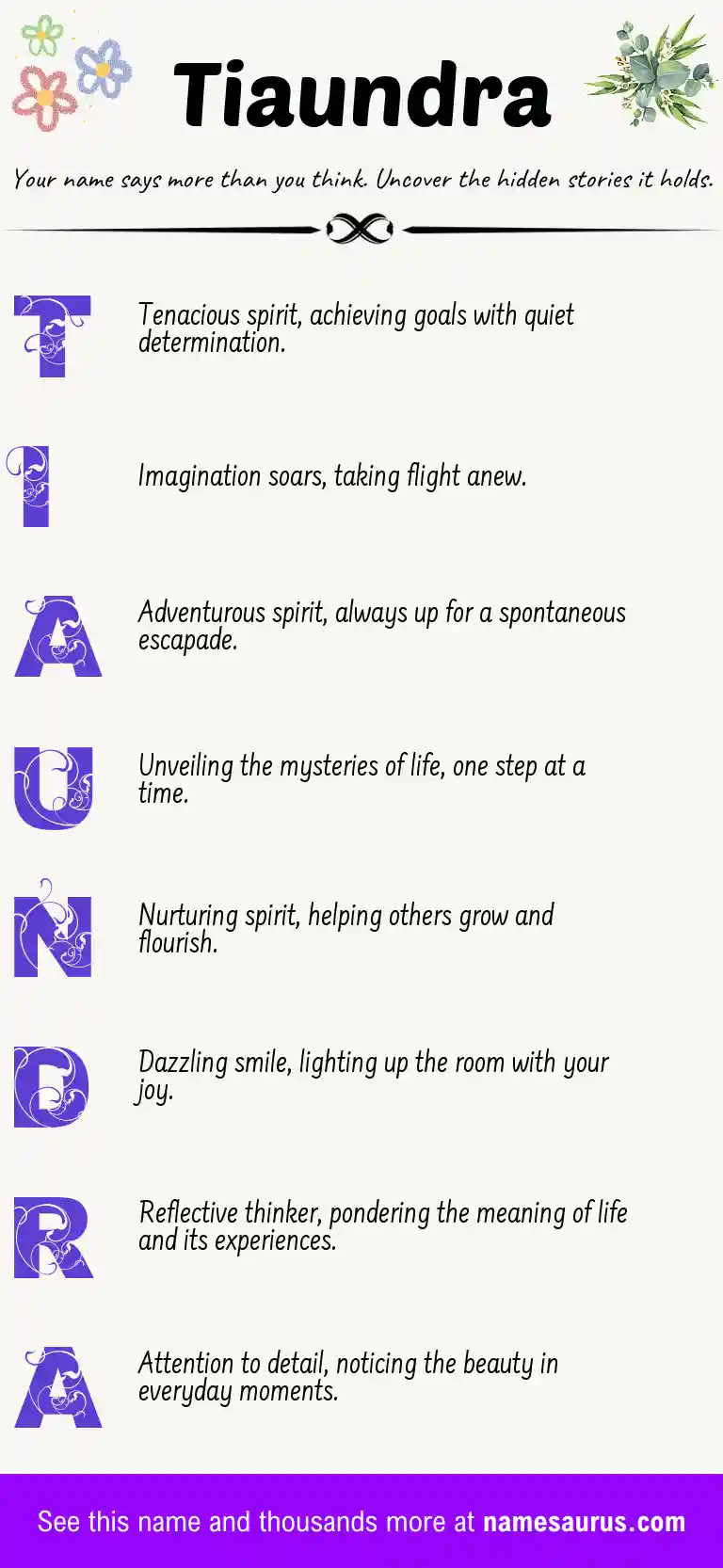 Acrostic poem about Tiaundra.