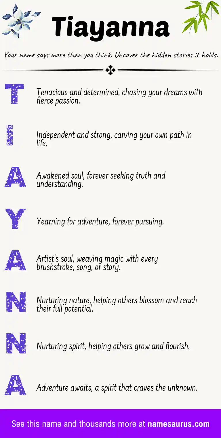 Acrostic poem about Tiayanna.