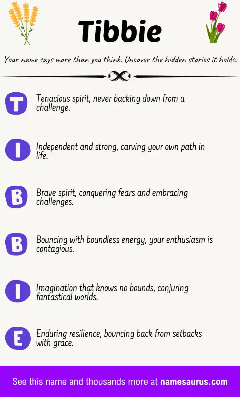 Acrostic poem about Tibbie.