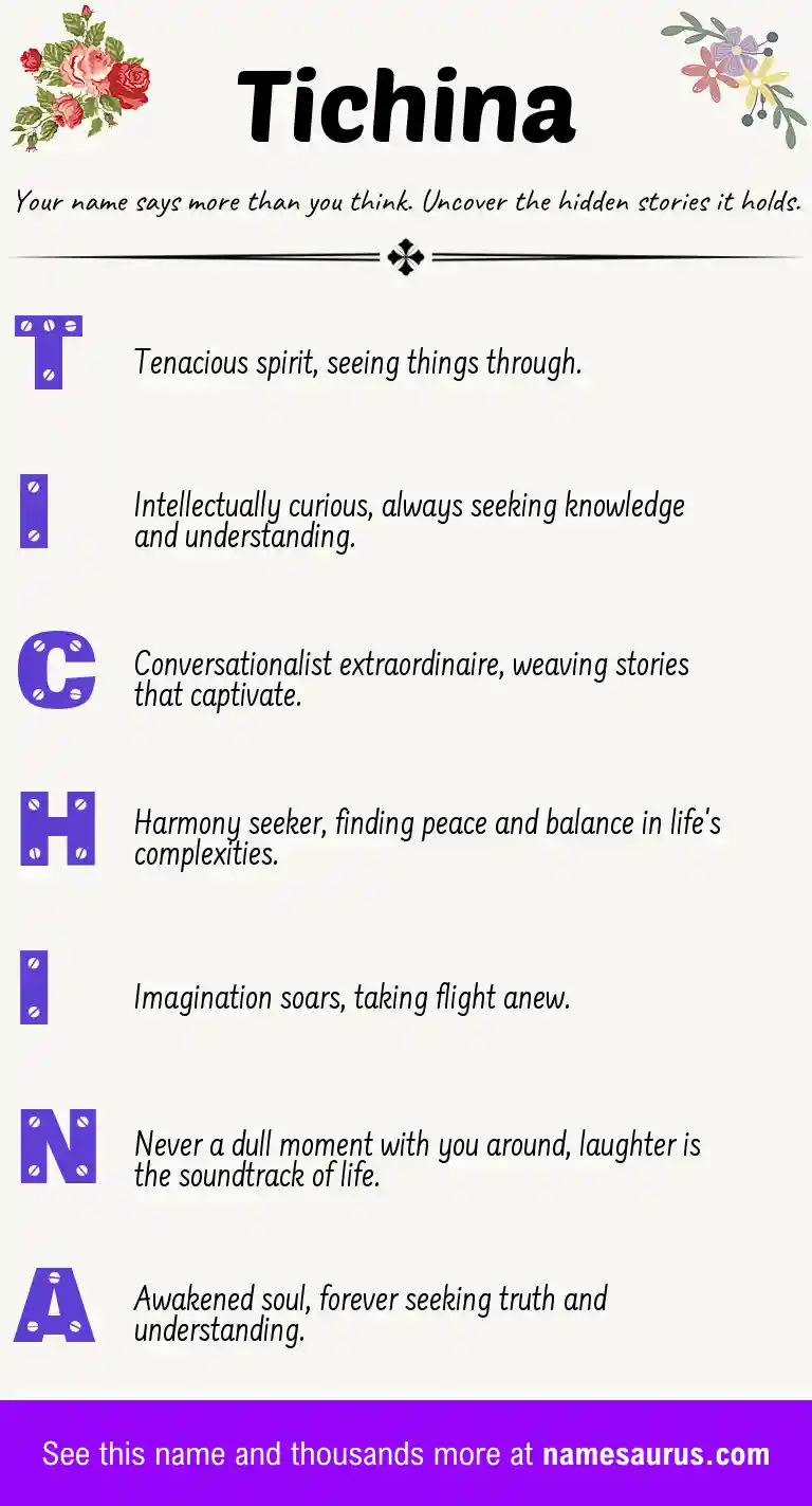 Acrostic poem about Tichina.