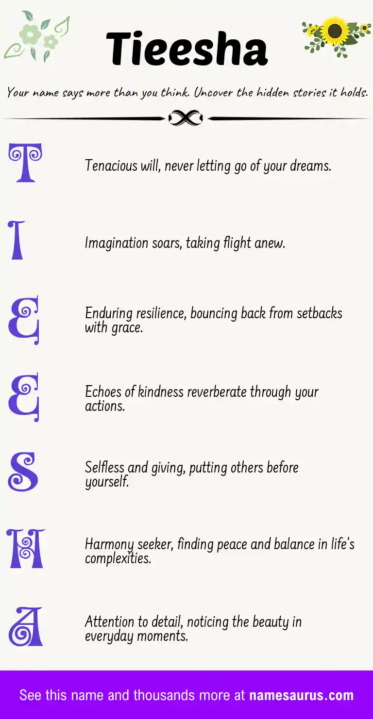 Acrostic poem about Tieesha.