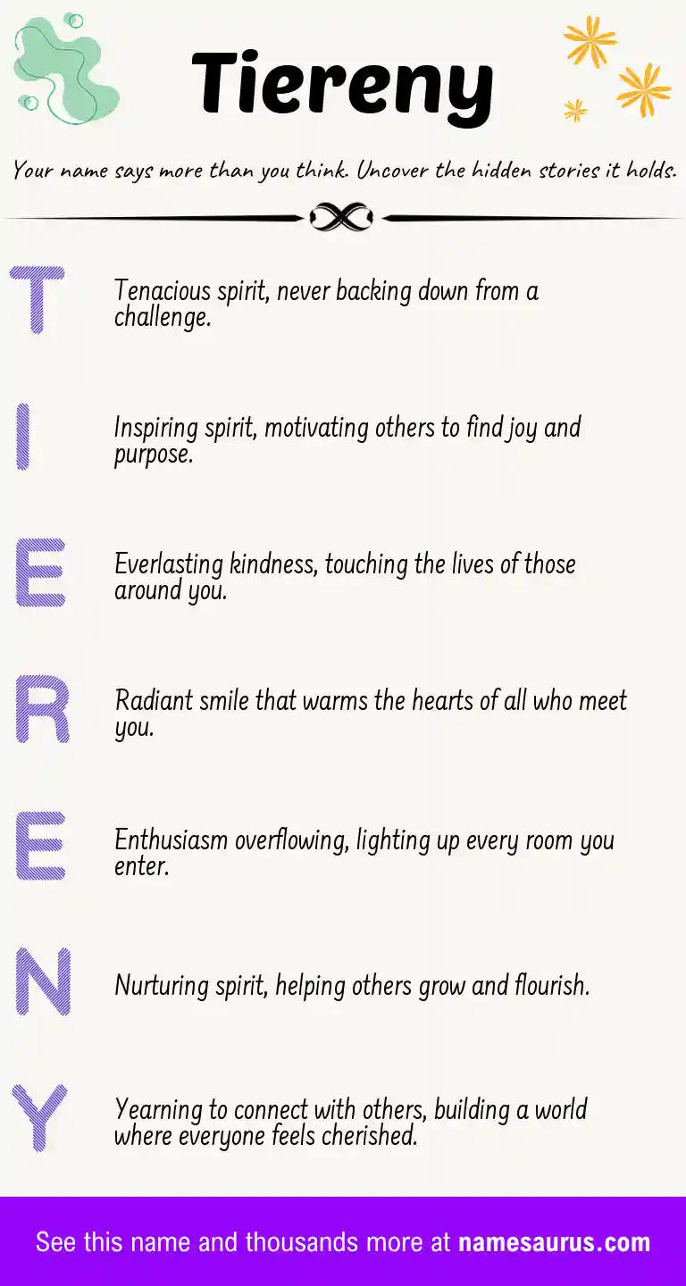Acrostic poem about Tiereny.