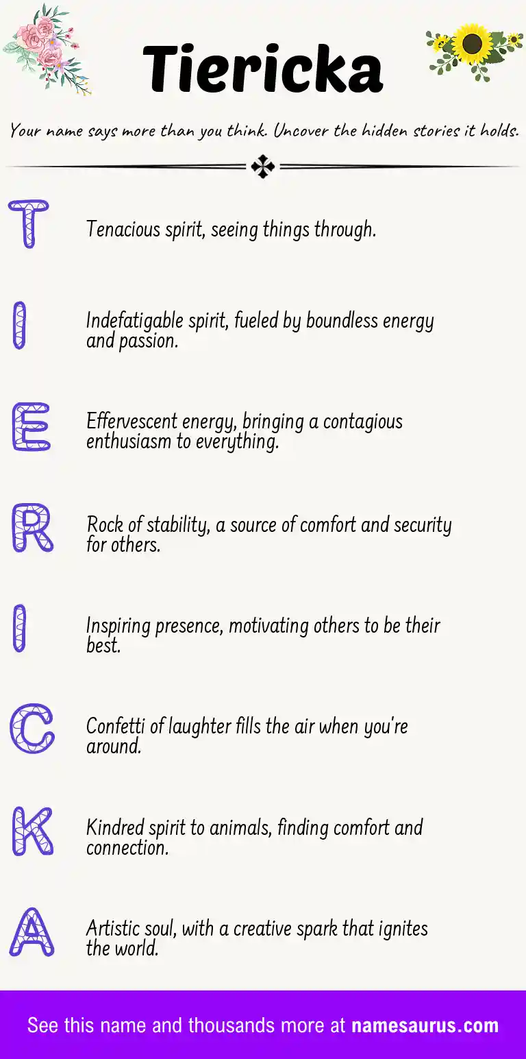 Acrostic poem about Tiericka.