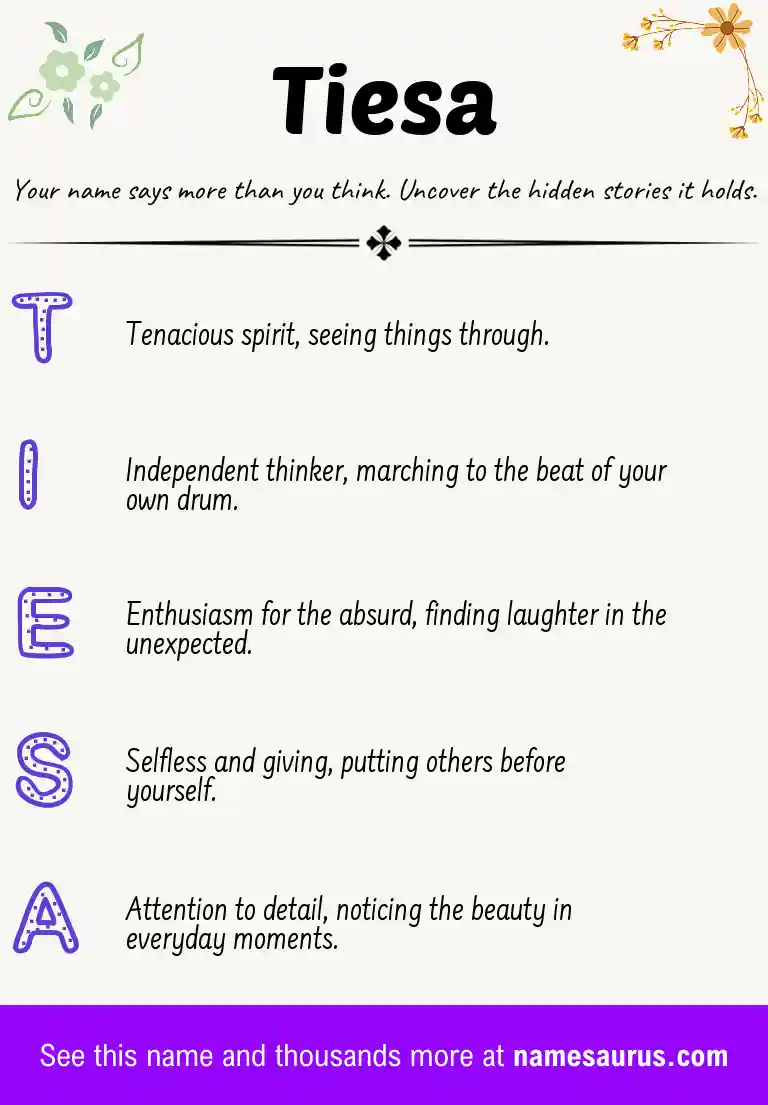 Acrostic poem about Tiesa.