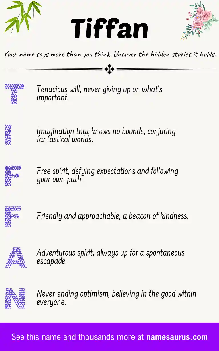 Acrostic poem about Tiffan.