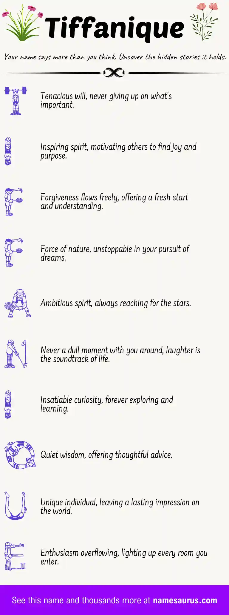 Acrostic poem about Tiffanique.