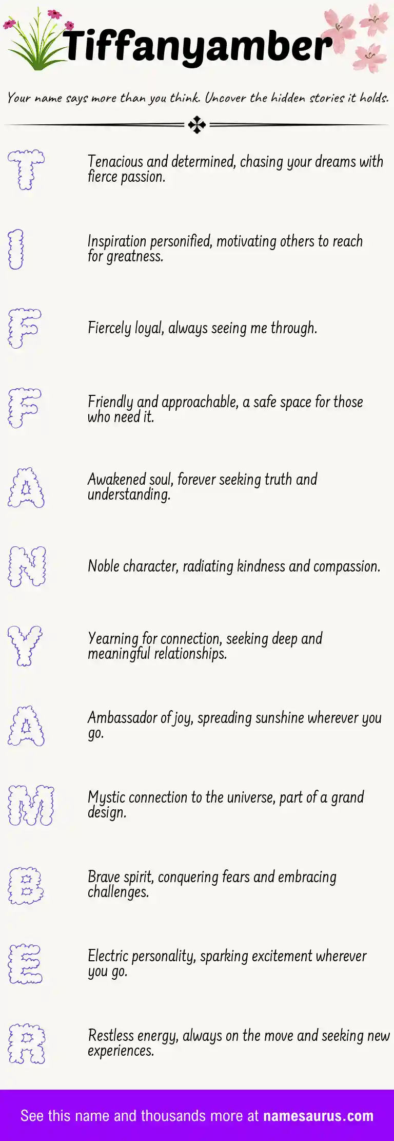 Acrostic poem about Tiffanyamber.