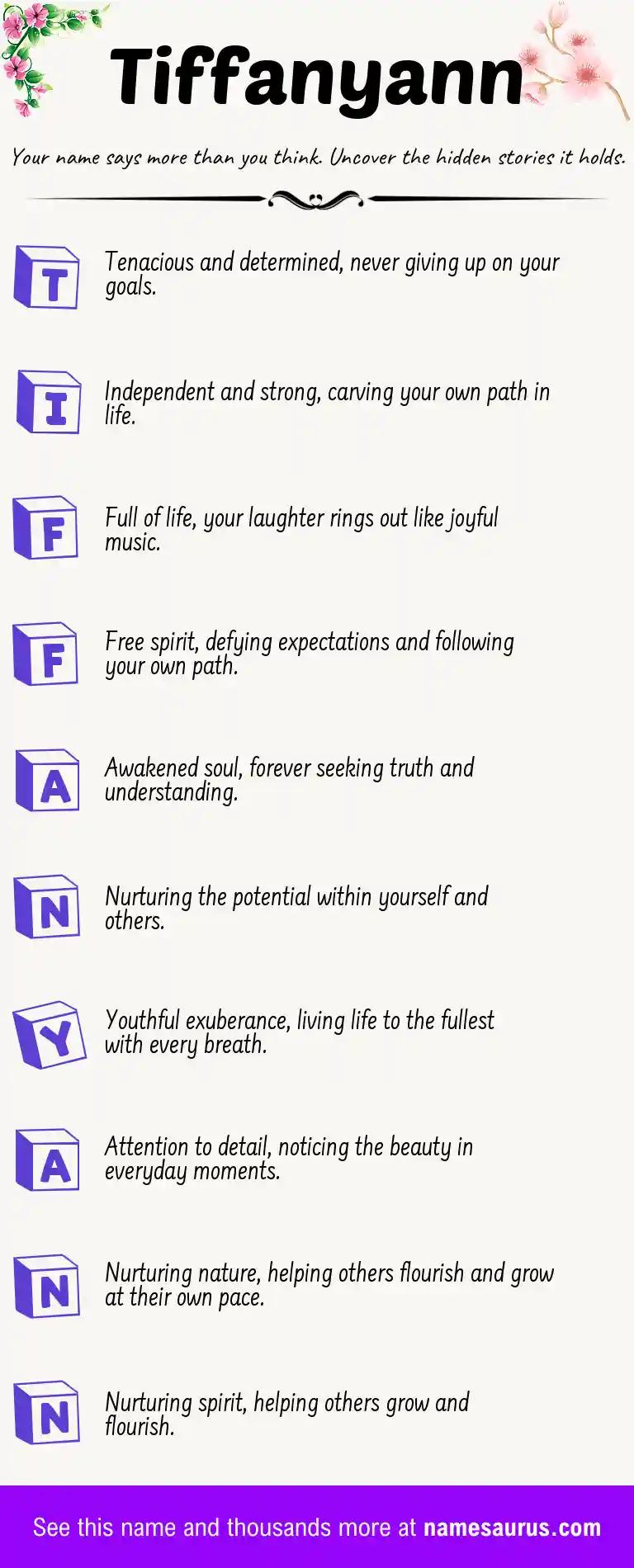 Acrostic poem about Tiffanyann.