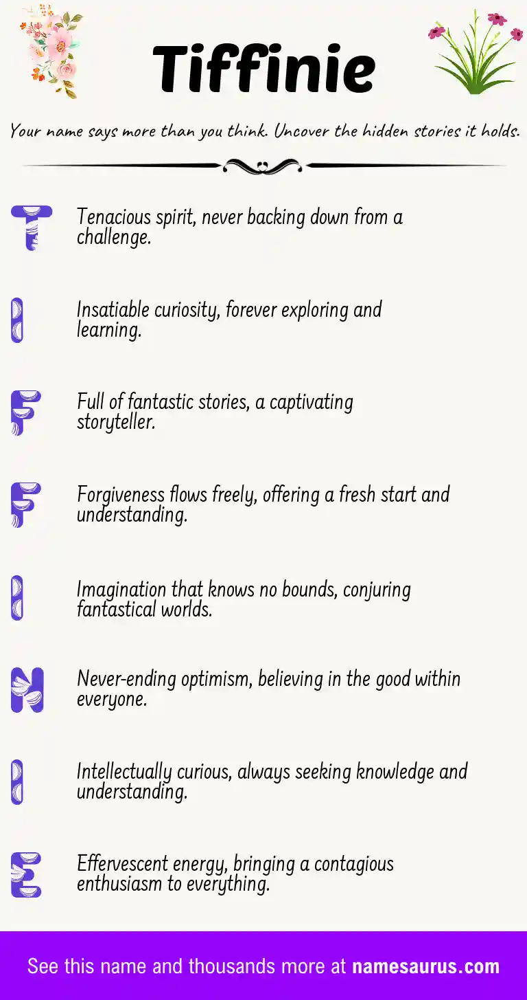 Acrostic poem about Tiffinie.